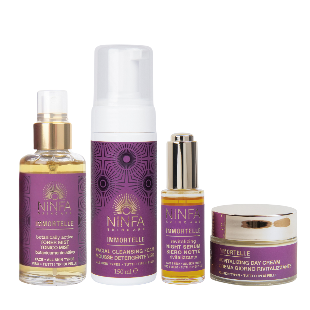 Set completo skincare anti age all’elicriso (helichrysum italicum) di Ninfa Skincare