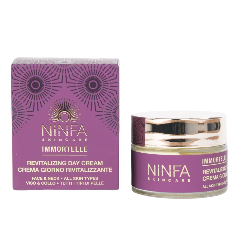 Immagine ravvicinata della crema viso anti age all’elicriso di Ninfa Skincare