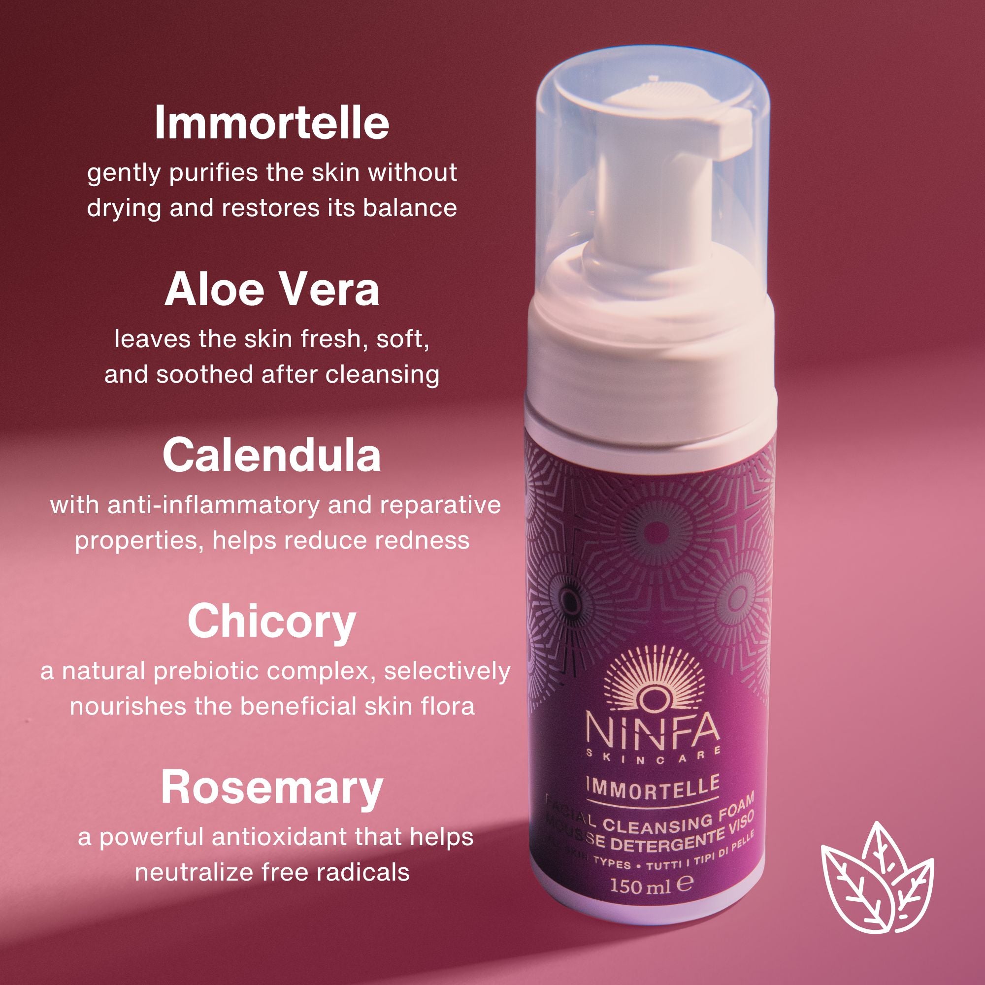 Mousse Detergente Viso Immortelle